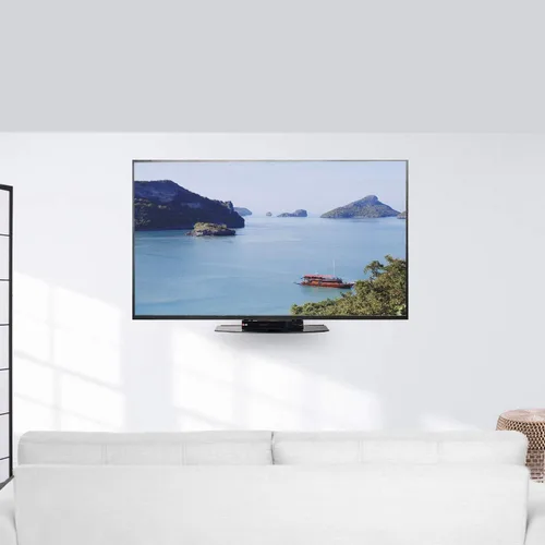 Miniatura 8 de VIVO Soporte de pared VESA para debajo o por encima de TV con inclinación, estante de almacenamiento de vidrio para reproductor de DVD, caja