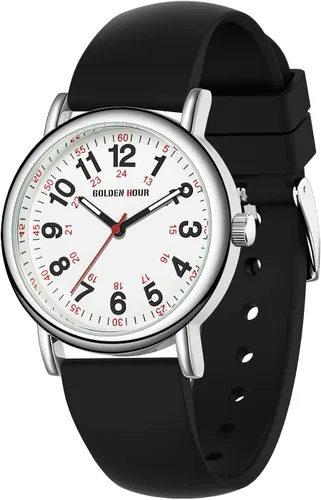 GOLDEN HOUR Reloj de enfermera impermeable para profesionales médicos estudiantes mujeres y hombres varios colores esfera luminouse de fácil lectura