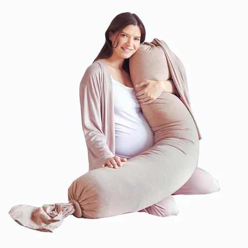 Miniatura 11 de bbhugme Almohada de embarazo ajustable – Soporte de cuerpo completo para dormir de lado – Firmeza y forma ajustables – Soporta espalda, piernas