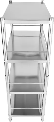 Miniatura 7 de Estantes de almacenamiento de acero inoxidable de 4 niveles, estante ajustable de pie, estante de acero inoxidable resistente para cocina