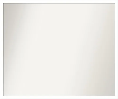 Miniatura 116 de Amanti Art Espejo de baño blanco para sobre el fregadero, 32 x 45 pulgadas, espejo de tocador rectangular blanco esbelto, marco de madera moderno