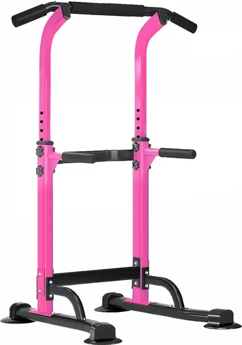 Miniatura 13 de SogesPower Power Tower Estación de Fondos Barra de Dominadas para Gimnasio en Casa con Altura Ajustable Equipo de Entrenamiento de Fuerza, Estación