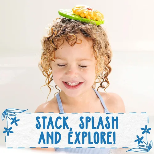 Miniatura 7 de SplashEZ Juguetes de Baño Sin Moho para Niños y Niños Pequeños Juguetes de Baño para Bebés Sin Agujeros Flores Flotantes Sin Moho para Bañera