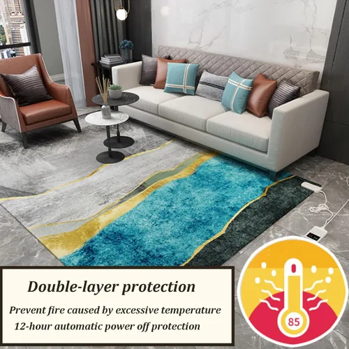 Miniatura 6 de Portable Heated Floor Mat, Electric Heated Area Rug, Constant Temperature & Energy Saving, Electric Large Heating Pads & Foot Warmer for Home Office