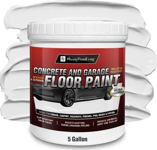Miniatura 7 de Pintura para pisos, revestimiento impermeable, acabado satinado sin mezcla, para garaje, hormigón, patios y cubiertas de piscina