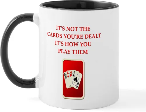 Miniatura 20 de CafePress Euchre Champ Mugs Taza de café de cerámica de 11 oz (11.0 fl oz)