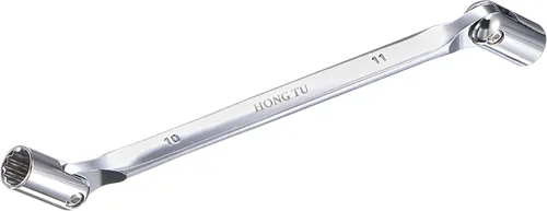 Miniatura 13 de uxcell Llave de cabeza flexible de 12 puntos, extremo de caja giratoria doble métrica de 0.315 in x 0.394 in, rotación CR-V de 180 grados