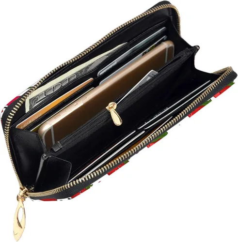Miniatura 7 de CALM PLANET Cartera negra para hombre, cartera para identificación, carteras para niños, elegante cartera para hombre -F, H1- 003, Cartera