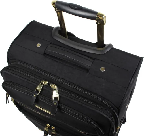 Miniatura 6 de Steve Madden Designer Luggage Collection Maleta ligera expandible de 24 pulgadas Bolsa a cuadros con ruedas giratorias de tamaño mediano