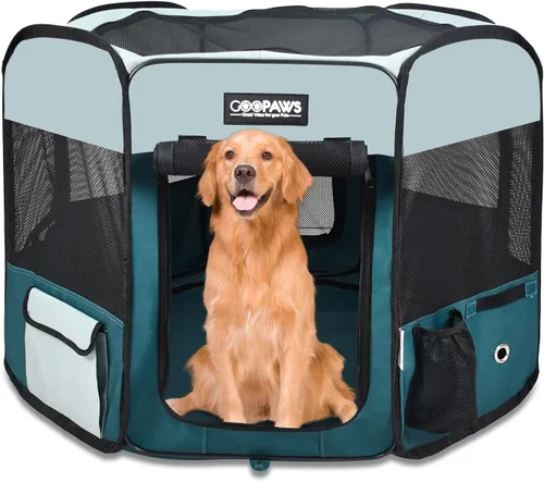 Miniatura 19 de JESPET - Parque de juegos para perros de 36 pulgadas, 45 pulgadas y 61 pulgadas portátil para perros con bolsa de transporte para cachorros, gatos