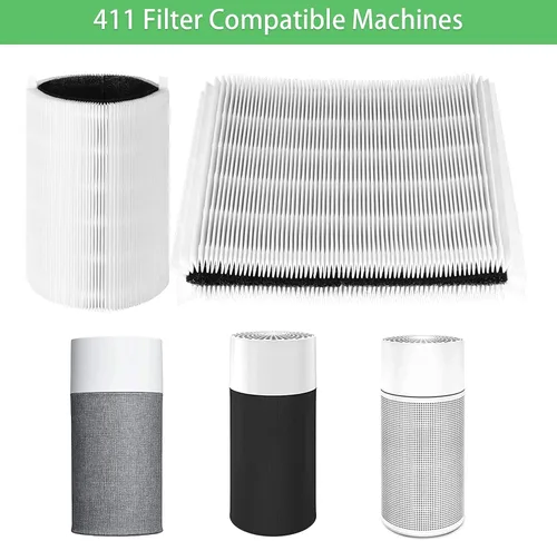 Miniatura 4 de Filtros de repuesto para Blueair Blue Pure 411 411+ Auto Mini, piezas con carbón activado silencioso, apto para filtro de mascotas más limpio