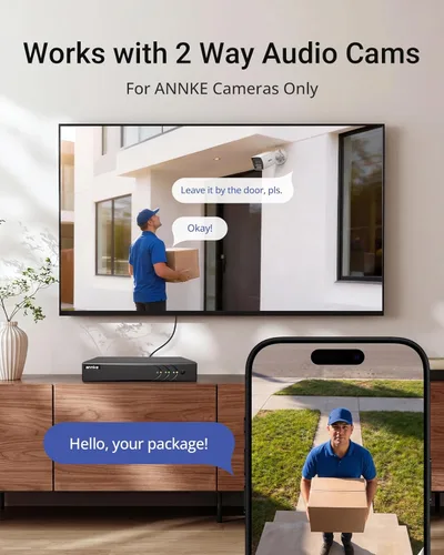 Miniatura 8 de ANNKE Grabadora de video digital 3K Lite de 8 canales, H.265+ DVR híbrido 5 en 1 con detección de IA humanos/vehículos, acceso remoto para cámara