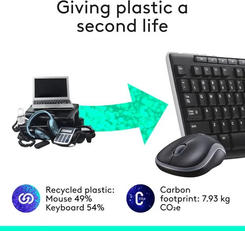 Miniatura 4 de Logitech MK270 - Combo de teclado y mouse inalámbrico para Windows, 2.4 GHz, 8 teclas multimedia, PC, portátil, teclado inalámbrico y mouse compacto