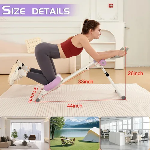 Miniatura 6 de Equipo de entrenamiento abdominal, máquina de abdominales, rodillo abdominal para hombres y mujeres, entrenamiento de ejercicio abdominal