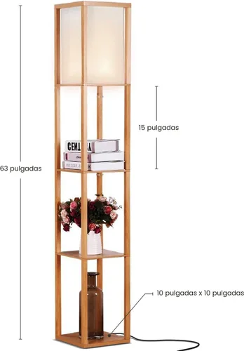 Miniatura 7 de Lámpara de pie Brightech, Maxwell de LED, MAXWELL-LED-NW Madera natural