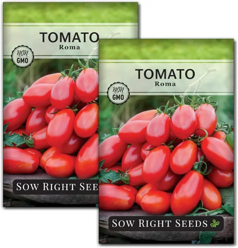 Miniatura 7 de Sow Right Seeds - Semillas de tomate Roma para plantar - Variedad determinada sin OMG - Ideal para exteriores - Alto rendimiento - Ideal