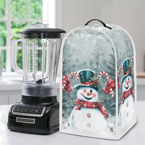 Miniatura 5 de AFPANQZ Cubierta de licuadora de muñeco de nieve 3D para el hogar, cocina, cubierta de polvo, decoración de electrodomésticos de cocina, cubierta