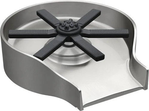KRAUS CleanMate - Enjuagadora de vidrio para fregadero de cocina en acabado de color de acero inoxidable sin manchas, KGR-500SFS