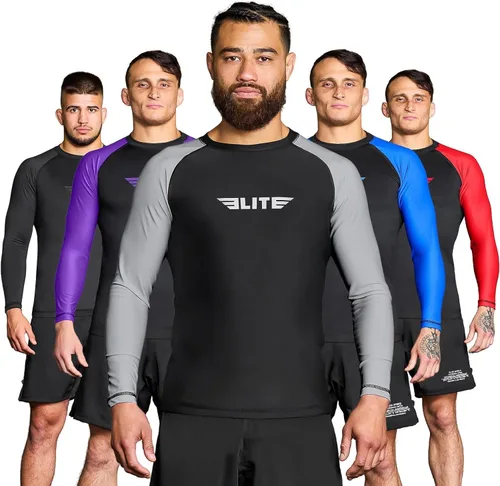 Miniatura 47 de Elite Sports MMA, BJJJ, No-Gi, protección de entrenamiento de manga corta