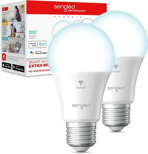 Sengled - Focos inteligentes, focos WiFi equivalentes a 100 W, focos inteligentes de alta luminosidad de 1500 lm que funcionan con Alexa y Google,