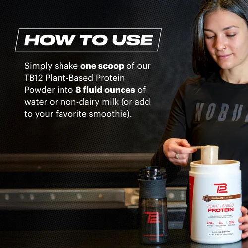 Miniatura 6 de TB12 Proteína en polvo a base de plantas de Tom Brady, 24g de proteína de guisante vegana, baja en azúcar, baja en carbohidratos, sin OMG, reemplazo