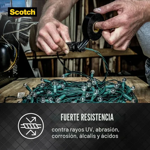 Miniatura 8 de 3M Scotch Super 33+ Cinta eléctrica de vinilo, 0.75 pulgadas por 66 pies