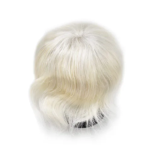 Miniatura 16 de Toupee para hombres Piezas de cabello humano real Encaje suizo para hombres Toupee unidades de cabello humano europeo para hombres Hairpieces
