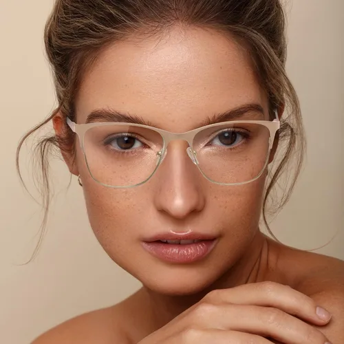 Miniatura 7 de Gafas de Lectura de Metal con Bloqueo de Luz Azul, Lentes Grandes para Mujeres con Cara Grande/Cabezal Grande