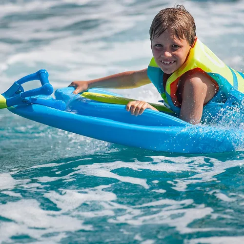 Miniatura 8 de ZUP Coast Board - Wakeboard todo en uno para niños con mango de cuerda, tabla de entrenamiento, rodillera y esquís acuáticos para deportes