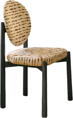 Miniatura 22 de Upholstered Dining Chairs with Fabric/Plush Cushion, Wooden Dining Room Chair Set of 1/2/4, Kitchen Chair for Living Room Balcony Black+brown
