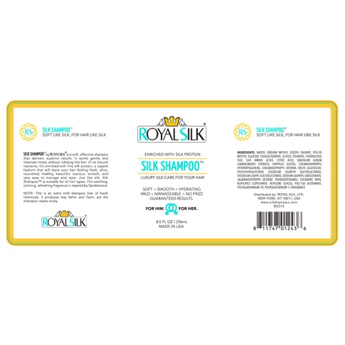 Miniatura 4 de Royal Silk El champú de seda original suave como la seda para el cabello como la seda. Ultra suave, calmante y suave. Todos los géneros, edades