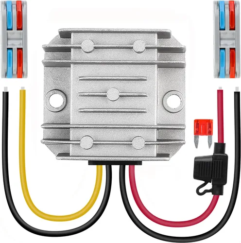 Miniatura 18 de Reductor de voltaje DC 8V-40V a 12V 3A 36W Convertidor de impulso automático de aumento y reducción de voltaje Módulo transformador impermeable