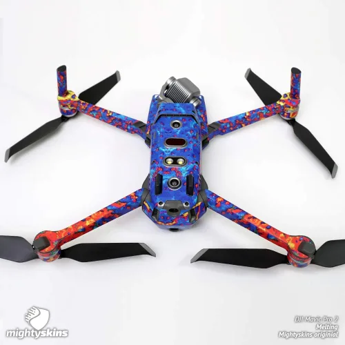 Miniatura 3 de MightySkins Skin compatible con DJI Mavic 2 Pro o Zoom - Borgoña sólido Funda protectora de vinilo duradera y única Fácil de aplicar, quitar