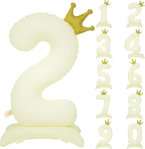 Miniatura 17 de Globos de aluminio grandes con corona negra número 0 para niños y niñas, cumpleaños, boda, aniversario, fiesta, baby shower, suministros 0