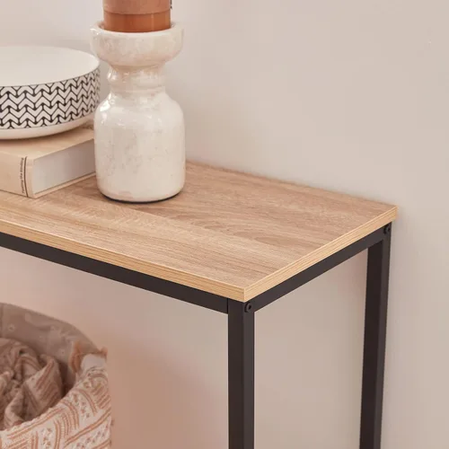 Miniatura 9 de Lifewit Mesa de consola de 39.4 pulgadas, mesa de sofá estrecha con marco de metal para sala de estar, mesa de entrada industrial para pasillo