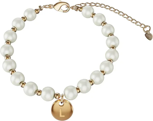 Pulsera de propuesta de niña de flores, delicada pulsera dorada con dije inicial para niña, pulsera con nombre y letra, joyería para niñas, regalo