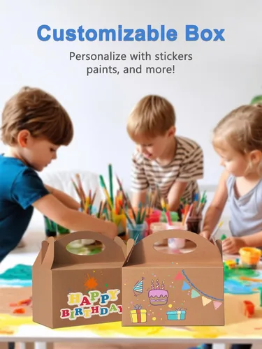 Miniatura 4 de 12 Piezas Cajas Pequeñas de Dulces para Fiestas, Bolsas de Regalo de Dulces, Galletas y Golosinas de 6 Pulgadas, Caja Triangular para Fiesta
