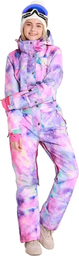 Miniatura 2 de Bluemagic - Traje de esquí de una pieza para mujer, traje de invierno impermeable para deportes de nieve