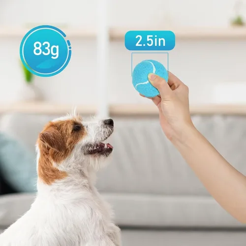 Miniatura 6 de Prime Pets Pelotas de Tenis Duraderas para Perros Paquete de 3, Pelotas de Juguete para Perros de 2.5" de Alto Rebote Sin Chirrido para Buscar