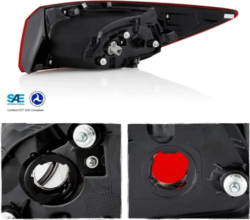 Miniatura 2 de AKKON - Compatible con Mazda 3 4 puertas Sedan modelo 2014 2015 2016 2017 2018 [tipo halógeno] Luces traseras exteriores par de luces de freno