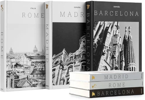 Juego de 3 libros decorativos XL de tapa dura en blanco para decoración, ideal para mesas, mesas de café y estanterías, decoración minimalista del
