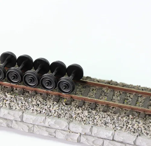 Miniatura 3 de 24pcs POM Plastic 33'' Ruedas para Modelo Tren 1:87 HO Escala Rueda HP28 (escala HO)