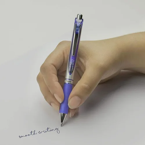 Miniatura 6 de Pentel Energel - Bolígrafos de tinta de gel líquido de 0.028 in, paquete de 5 bolígrafos RTX Pentel azules de lujo con 3 recambios