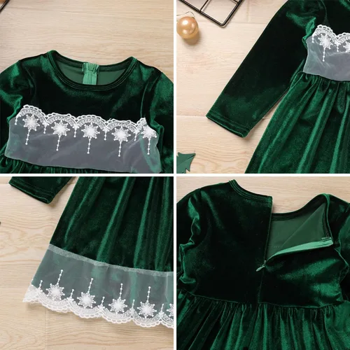 Miniatura 77 de IDOPIP Vestido tutú de terciopelo para niñas pequeñas, vestido de manga larga para princesa, Navidad, cumpleaños, fiesta, boda, vestidos de otoño e