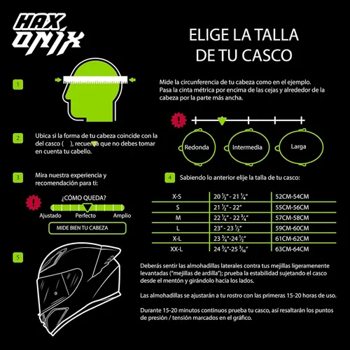 Miniatura 5 de HAX Onix - Casco de motocicleta de cara completa aprobado por DOT, listo para pinlock y con ranura para intercomunicador, moto para deportes