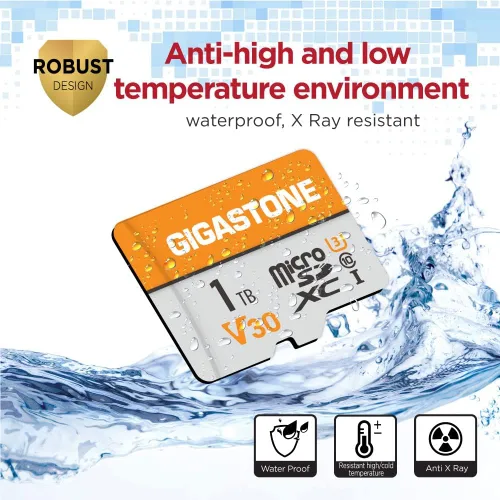 Miniatura 6 de GIGASTONE Tarjeta Micro SD de 1 TB, 2 unidades, grabación de video A1 V30 4K, GoPro, vigilancia, cámara de seguridad, cámara de acción, drone