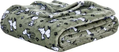 Miniatura 25 de Berkshire Blanket Peanuts® VelvetLoft® Manta de Felpa con el Tierno Personaje Snoopy, Peanuts Snoopy Everyday Buffalo Plaid Navy Tonal, Manta 55