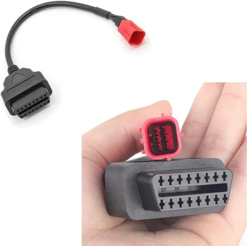 Miniatura 6 de Adaptador Euro5 de 6 pines Motorrad para bicicleta, diagnosticar OBD motocicleta de 6 pines a OBD2 Algunos K-Line y CAN-BusKTM Moto Guzzi Piaggio