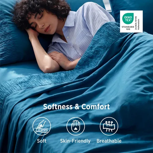 Miniatura 2 de Bedsure Juego de sábanas para cama individual - 3 piezas de sábanas suaves para cama individual - Transpirables y refrescantes - Calidad hotelera