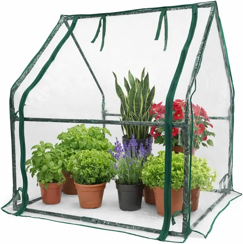 Miniatura 9 de Gardzen Mini invernadero resistente portátil, casa verde, tienda de campaña transparente, pequeño invernadero para plantas de interior y exterior